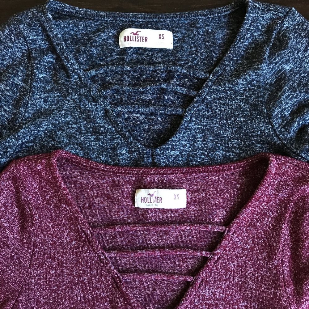 Hollister Tops - Bundle of 2 (Maroon/Grey)